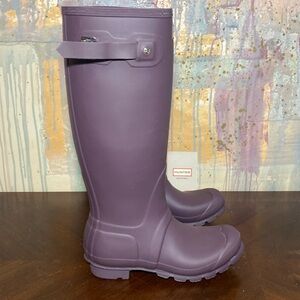 Hunter Womens Original Tall PURPLE URCHIN (PRO) waterproof boots size 7 NWT